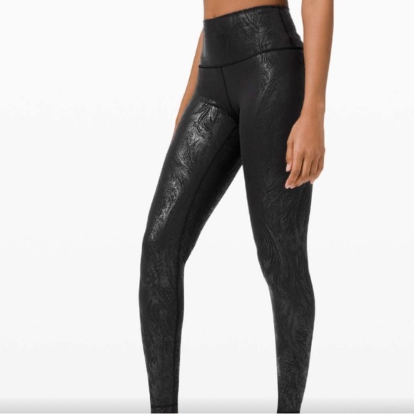 NWOT Lululemon SE Wunder Under High-Rise Tight 28" *Shine Acclimatize Black Foil - Picture 1 of 6